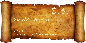Dezső Vulfia névjegykártya
